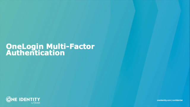 Multi-factor authentication: Mini OneLogin Demo